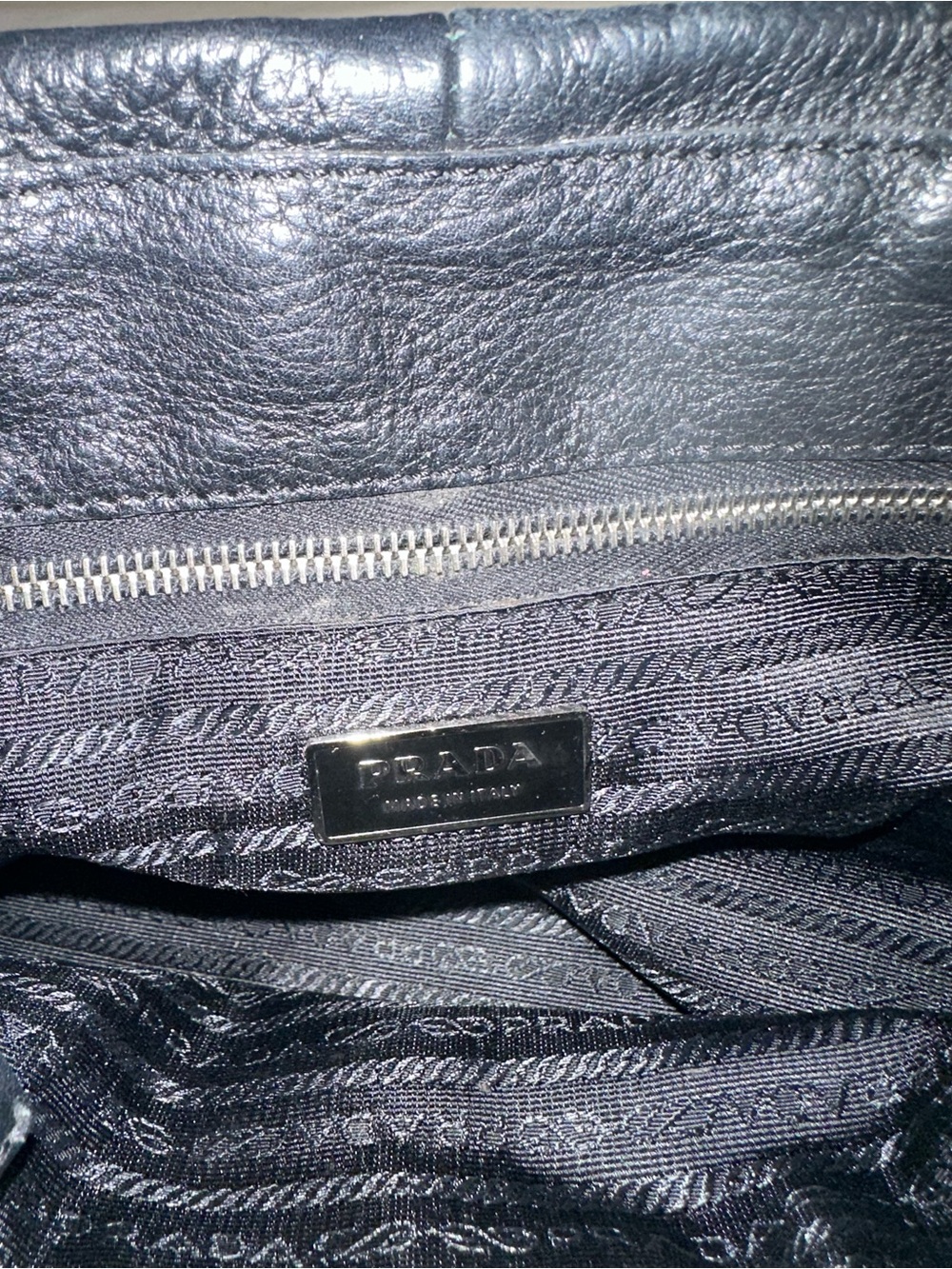 Prada Black Togo pebble Leather Tote/shoulder Bag - Classic Women's Handbag - Picture 8 of 11